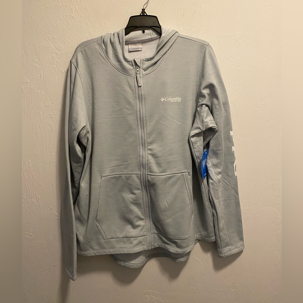 Women’s Gray Columbia PFG Tidal Sands Full Zip Hoodie Size XXL
